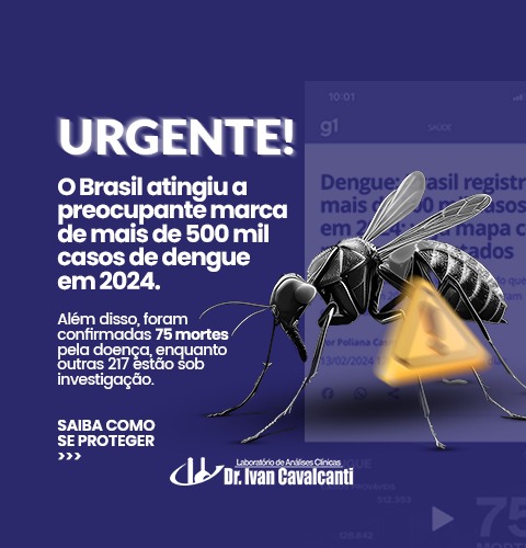 Urgente - O Brasil atingiu a preocupante marca de mais de 500 mil casos de dengue em 2024
